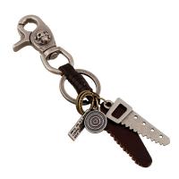 Zinc Alloy Key Clasp, with PU Leather, for man, 170mm 