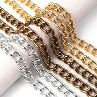 Aluminium Twist chaine ovale, Placage, bijoux de mode & DIY & chaîne de torsion ovale, plus de couleurs à choisir Vendu par bobine