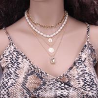 Fashion Multi Layer Necklace, Zinc Alloy, fashion jewelry & for woman 32cm,35cm,40cm,50cm+10cm 