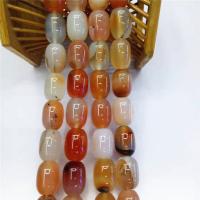 Natural Red Agate Beads, Drum, polished light red Approx 15 Inch 