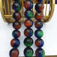 Katzenauge Perlen, rund, poliert, farbenfroh, 20mm, Länge:ca. 15 ZollInch, ca. 20PCs/Strang, verkauft von Strang