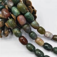 Natural Indian Agate Beads, Drum, polished, DIY Approx 15 Inch, Approx 