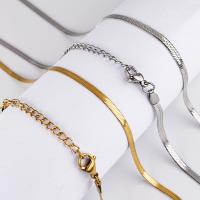 Cadena del collar de acero inoxidable, chapado, Joyería & Bricolaje & diverso tamaño para la opción & cadena de la serpiente, más colores para la opción, Vendido por UD
