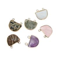 Connecteur de pierre gemme, laiton, avec pierre gemme, dôme, facettes, plus de couleurs à choisir Vendu par PC