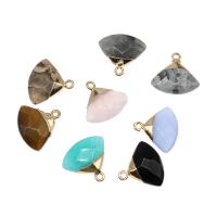 Gemstone Brass Pendants, with Gemstone, faceted 
