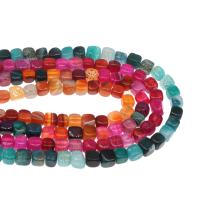 Gefärbte Achat Perlen, Würfel, DIY, keine, 10x10mm, Länge:15 ZollInch, verkauft von Strang