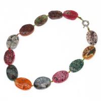 Fire Agate Necklace, for woman, mixed colors Approx 45 cm 