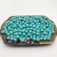 Mode Kunststoff-Perlen, Kunststoff, rund, poliert, imitierter Türkis, keine, 500/G, verkauft von G