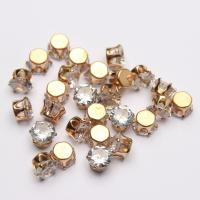 Granos de la aleación del Zinc de diamante de imitación, aleación de zinc, Corona, chapado, Bricolaje & con diamantes de imitación, 5mm, Vendido por UD
