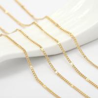 Brass Oval Chain, gold color plated, twist oval chain, 1mm 