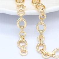 Handmade Brass Chain, gold color plated, 9*12mm,7mm 