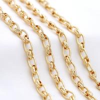 Handmade Brass Chain, gold color plated, 8mm 
