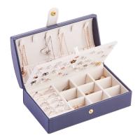 Multifunctional Jewelry Box, PU Leather, with Flocking Fabric, with mirror 
