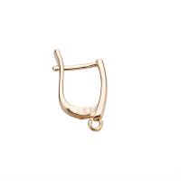 Brass Lever Back Earring Component, plated, Unisex, golden 