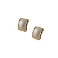 Enamel Zinc Alloy Stud Earring, gold color plated, fashion jewelry & for woman 