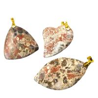 Joyas de piedras preciosas colgante, Ciruela de piedra, unisexo, color mixto, 50-63mm, Vendido por UD