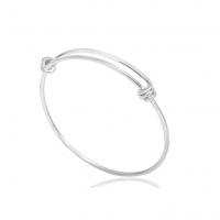 Stainless Steel Bracelet & Bangle Finding, with Titanium Steel, plated, Adjustable & Unisex, silver color 