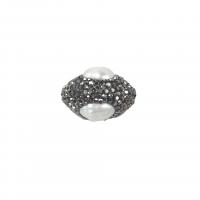 Natural Freshwater Pearl Loose Beads, with Rhinestone Clay Pave, epoxy gel 