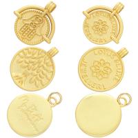 Brass Jewelry Pendants, gold color plated & for woman 