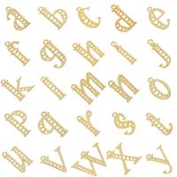 Letter Brass Pendants, Alphabet Letter, plated & hollow Approx 1mm 