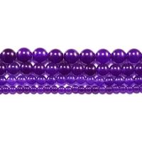 Natürliche Amethyst Perlen, rund, poliert, DIY, violett, Länge:38 cm, verkauft von Strang