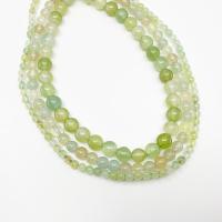 Achat Perlen, Rosinen-Achat, rund, poliert, DIY, grasgrün, Länge:38 cm, verkauft von Strang