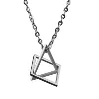 Fashion Sweater Chain Necklace, Titanium Steel, Geometrical Pattern, polished, Unisex & hollow Approx 23.62 Inch 
