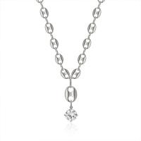 Rhinestone Zinc Alloy Necklace, plated, for woman & with rhinestone lead & nickel free Approx 15.74 Inch 