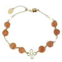 Bracelets quartz, Strawberry Quartz, avec Doublé or, pour femme, Or 6.5mm Environ 7 pouce, Vendu par PC