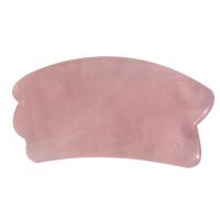 Rosenquarz Schaben Platte, poliert, Massage, Rosa, 105x50mm, verkauft von PC