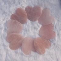 Rosenquarz Schaben Platte, Herz, poliert, Massage, Rosa, 72x72x7mm, verkauft von PC