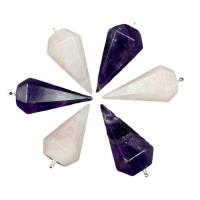 Cristal naturel Pendulum Pendant, larme, unisexe, plus de couleurs à choisir Vendu par PC