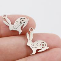 Stainless Steel Animal Pendants, Rabbit, polished, fashion jewelry & DIY & for woman 