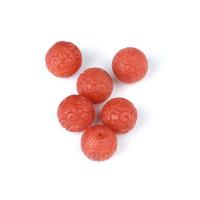 Natural Red Agate Beads, Yunnan Red Agate, Round, Carved, DIY red 