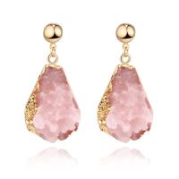 Resin Zinc Alloy Earring, with Zinc Alloy, for woman 