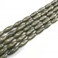 Goldene Pyrit Perlen, Trommel, poliert, DIY, grün, Länge:38 cm, verkauft von Strang