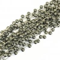 Goldene Pyrit Perlen, rund, poliert, DIY, grün, 10mm, Länge:38 cm, 20PCs/Strang, verkauft von Strang