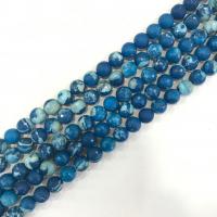 Natural Crazy Agate Beads, Round, polished, DIY & faceted, blue, 12mm cm 