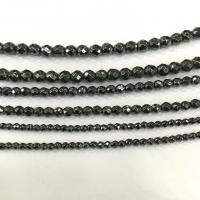Hematite Beads, Round, polished, DIY & faceted, black cm 