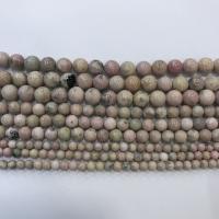 Rhodonit Perlen, rund, poliert, DIY, Rosa, Länge:38 cm, verkauft von Strang