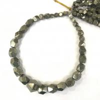 Golden Pyrite Beads, Nuggets, polished, DIY & graduated beads & faceted, green, 8-18mm cm 