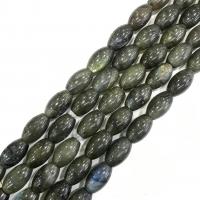 Бусины из лабрадорита, Лунный камень, Цилиндрическая форма, полированный, DIY, зеленый длина:38 см, 24ПК/Strand, продается Strand