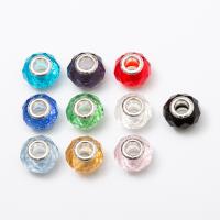 Silber Rohr Europa Perlen, Kristall, rund, DIY & facettierte, mehrere Farben vorhanden, 14x10mm, verkauft von PC