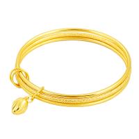 Brass Bangle, 24K gold plated, for woman, 2.2mm, Inner Approx 60mm 