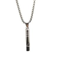 Stainless Steel Jewelry Necklace, Whistle, plated, Unisex Approx 17.72 Inch 