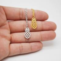 Stainless Steel Jewelry Necklace, Pineapple, polished, fashion jewelry & for woman 