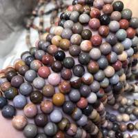 Jade Perle, rund, poliert, DIY, gemischte Farben, Länge:38 cm, verkauft von Strang