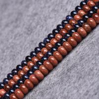Blue Goldstone Beads, Blue Sandstone, with Goldstone, Abacus cm 