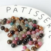 Natürlicher Turmalin Perlen, rund, DIY & verschiedene Größen vorhanden, verkauft von PC