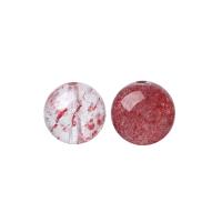 Strawberry cuarzo Abalorio, Esférico, Bricolaje & diferentes estilos para la opción, Vendido por UD